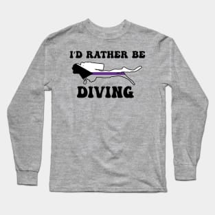 I'd Rather Be Diving: Demisexual Pride Long Sleeve T-Shirt